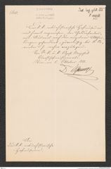 k.k. naturhistorisches Hofmuseum, Intendanzakten 1885-1896 (Hauer), Aktenzahl Z.431/1888, Seite 1